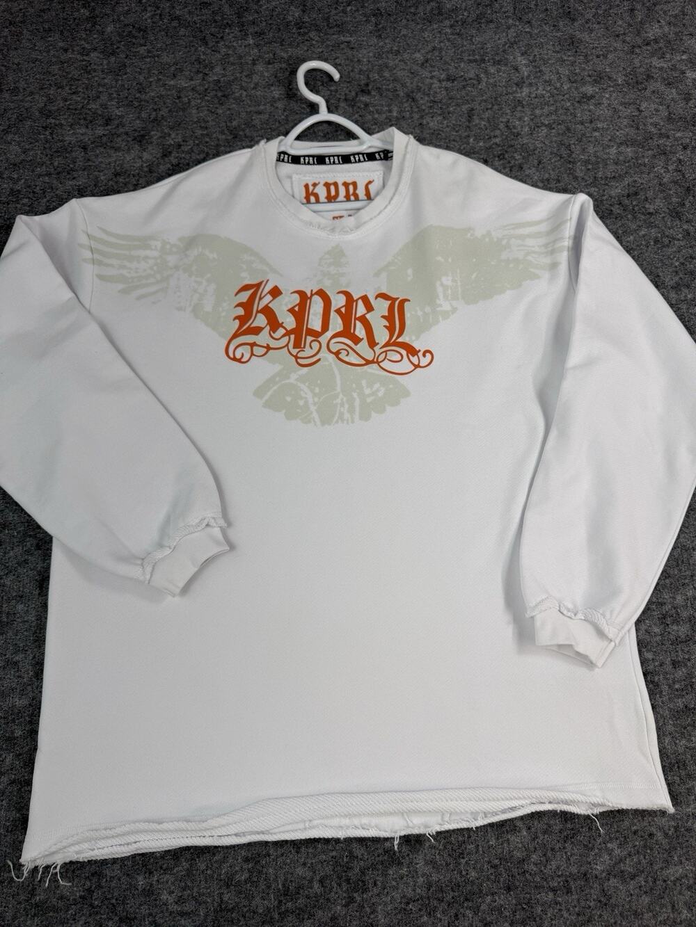 Kaporal Shirt Mens 2XL XXL Sweater Sweatshirt White KPRL Y2k Streetwear N42-43
